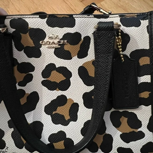 Coach Ocelot Print Mini Crosby Handbag - Picture 3 of 16